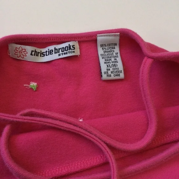 Vintage Girl’s Pink Embroidered Tank Top XL - Picture 4 of 7